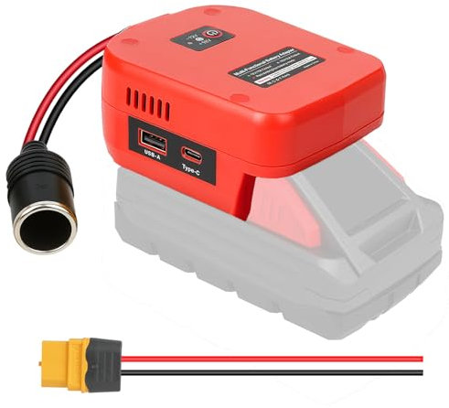 18V to 12V Step-Down Converter for Milwaukee M18 18V for Power Battery Adapter Wheel, DC 12V 10A 120W Buck Converter Regulator for Golf Cart RC Car Truck Light & DIY