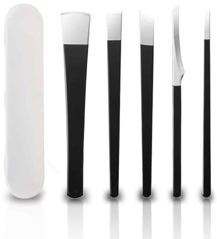 5Pcs Pedicure Shavers Set Dead Skin Removal Pedicure Scraper Corn Foot Callus Remover Feet Callus Shaver Foot Scraper for Dead Dry Hard and Cracked Skin Foot Care Tools with Storage Box