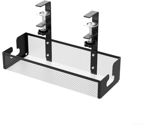 Kabel-Management unter dem Schreibtisch, Kabel-Organizer unter dem Schreibtisch, Netz, Tisch, Schreibtisch, Kabelkanal für die Verwaltung von Kabeln, Steckdosenleisten (S-schwarz)