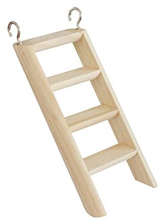 BOGEEL Hamster Climbing Ladder with Metal Hooks Wooden Bridge Habitat Decor for Gerbil Rat Mouse Degus and Other Small Animals