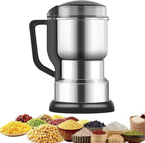 MZBDYYF Electric Coffee Grinder - Powerful 400W Stainless Steel Blade Mill Spice Grinder for Spices, Pepper, Herbs, Nuts - Portable & Compact Grinding Tools with Low Noise and Cord Storage