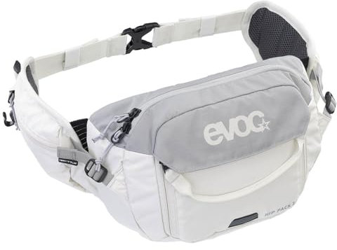 EVOC HIP Pack 3 Hüfttasche, Bauchtasche (komfortable Gürteltasche mit Trinkblasenfach, AIR Flow Contact System, Volumen: 3 l), Sand-Stone
