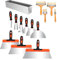 spachtel set, spachtel werkzeug mit Kunststoffgriff, 14 Stück Edelstahl Malerspachtel Set, Spachtelset für Tapeten & Wände (1 in, 2 in, 3 in, 4 in, 6 in, 8 in, 10 in, 12 in, 14 in)