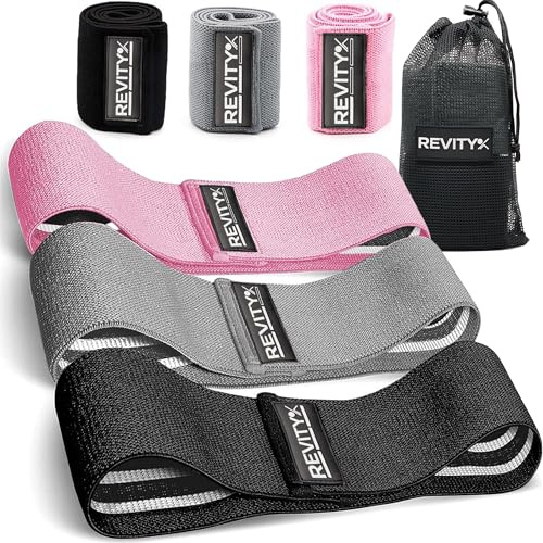 Revity Bande Elastique Musculation en Tissu pour Jambes et Fessiers