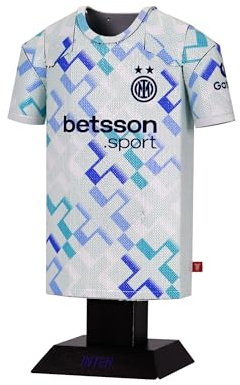 Inter Milan 25/26 Away Metal Football Shirt - Officially Licensed Miniature Alloy Replica Jersey Collectible Display Gift - Personalise Customisable Name & Number Decals