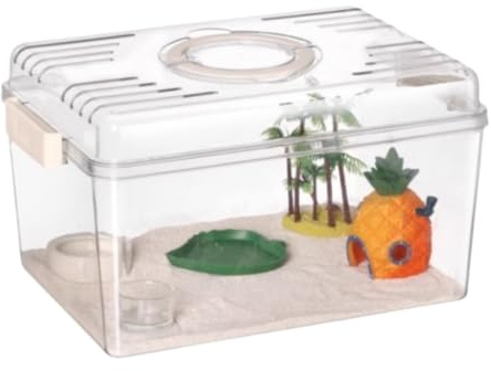 Faunarium Insektenbox Reptilien-Terrarium-Set, Brutkasten for Schlangen-Vogelspinnen, Einsiedlerkrebse Schnecken Terrarium(37x27x22cm)