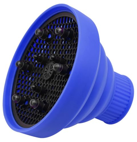 Anneome Difusor de Silicona para Secador de Pelo Protector Térmico para Rizos y Accesorio Flexible para Moldear Cabello Natural Salón Color Azul