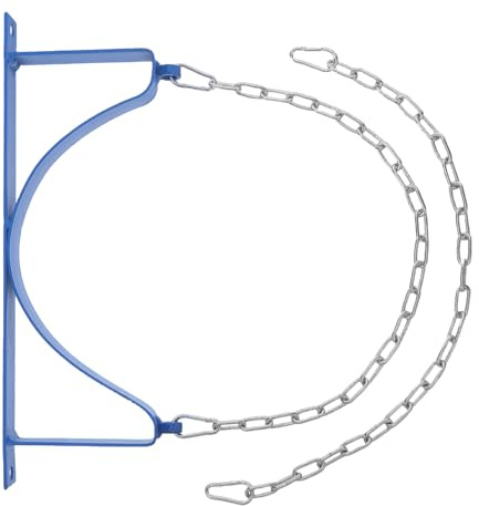 PRETYZOOM Support Mural pour Bouteille de Gaz Acier Haute Résistance avec Chaîne de Sécurité et Vis, Porte-bouteille de Gaz Compatible Oxygène et Acétylène, Rangement Industriel Sécurisé
