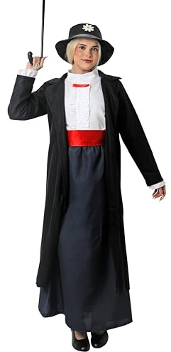 Machen Sie sich selbst! Viktorianisches Nanny-Kostüm für Damen (Einheitsgröße). Eleganter Anzug für Karneval und Themenveranstaltungen.