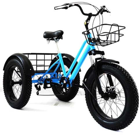 Elektrisches Power-Dreirad für Erwachsene - Komfortable Fahrt, Scheinwerfer, LCD-Display, Gepäckkorb hinten, verstellbarer Sitz, maximale Belastung 200 kg