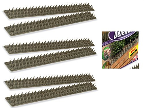 6 x Defenders 45cm Fence Topper Prickle Strip Stop Deter Cats Rodents Birds 2.7M