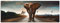 ARTLAND Schlüsselbrett Schlüssel Schmuck Organizer Hakenleiste Deko Wandhalterung Holz mit 4 Haken 40x15 cm Afrika Elefant T9QO