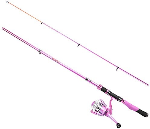 PLUSINNO Damen Pink Teleskop Angelrute und Rolle