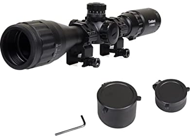 Goetland Gewehr Zielfernrohr 3-12x40 AO Airsoft Rot Grün Fadenkreuz mit Montage Ringe SFP für Taktische Jagd Armbrust Luftgewehr Sportschützen