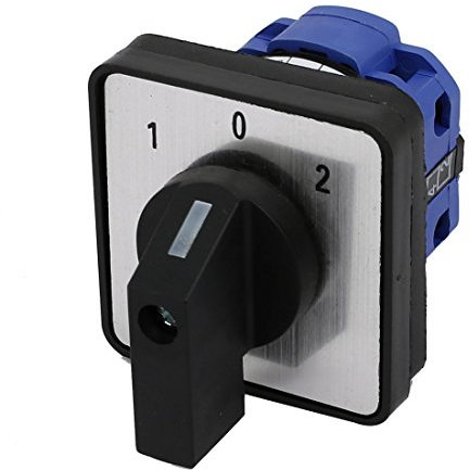 sourcing map AC 440V 240V 20A 1-0-2 Interruptor De Combinación Universal De Leva Giratoria De Posición