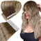 Easyouth Tape on Extension Echthaar Haarverlangerung Tape in Echthaar Farbe Darker Brown Mix Mittelbraun und Mittelblond 40 cm 40g Seamless Glue on Extension Echthaar #3/8/22