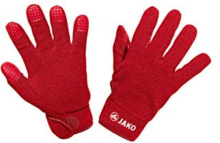 JAKO Unisex Feldspielerhandschuhe Fleece, Rot, 9