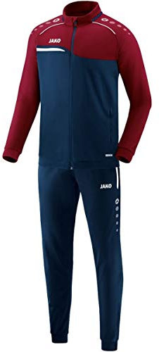 JAKO Herren Trainingsanzug Polyester Competition 2.0, marine/dunkelrot, 4XL, M9118