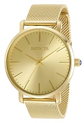Invicta Angel Orologio da Donna in acciaio inossidabile con movimento Quarzo - 38mm, Oro