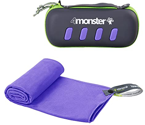 4Monster Mikrofaser Handtücher in 5 Farben, Saugfähiges Sporthandtuch Ultra Leicht, Schnelltrocknendes Reisehandtuch für Fitness Sport Sauna Yoga Reisen