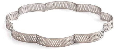 Decora 0064082 FORME FLEUR EN ACIER INOXYDABLE MICRO-PERFORE'24 X 24 X 3,5 H CM