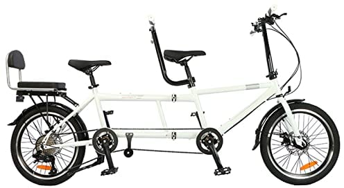 WLL-DP Faltbares Tandemfahrrad, Fahrrad Mit Variabler Geschwindigkeit, Paarfahrrad/Eltern-Kind-Aktivitätenfahrrad, Universal-Scheibenbremse Reise-Sightseeing-Fahrrad