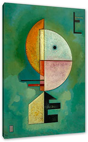 Pixxprint Wassily Kandinsky - Empor, Größe: 100x70cm, Leinwandbild, fertig gespannt, Wandbild, Dekoration, Kunstdruck, kein Poster