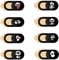 JeoPoom Couvertures de Webcam[8 Pièces], 18 * 9 * 0.7mm Panda Webcam Cover, Cache Webcam, Caméra Webcam Couverture, pour Tablette, Ordinateur, Smartphone(Noir)