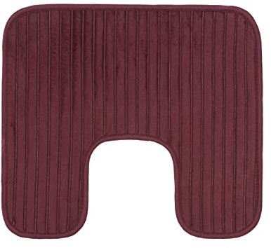 Gözze - Rutschfester Weicher Toilettenteppich in U-Form, 100% Polyester, 50 x 45 cm - Brombeere