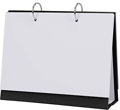 DIY Blanko Tischkalender DIN A5 Fotokalender Bastelkalender zum Selbstgestalten Ringbuch Karteikarten Dickes Kraftpapier Monatskalender kreative Tischplaner Spiralblock Memo Zeichen Mini Notizbuch