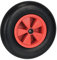 Relaxdays Roue de brouette 4.80/4.00-8, Caoutchouc en PU, Jante Plastique, Charge Max. : 100 kg, increvable, Rouge/Noir