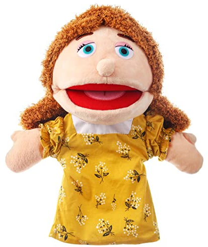 1 Stück Familienhandpuppen 12 Zoll Großeltern Mama und Papa Bruder und Schwester Plüschhandpuppen Spielzeug für Kinder Märchenerzählung fantasievolles Spiel Spiel