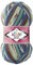 100g Sockenwolle Superwash Comfort 4-fädig Schurwolle Sockengarn Farbauswahl, Farbe:7653 weiß grün blau braun