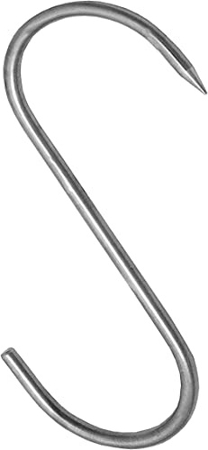 Wolfcut 20 x Meat Hooks S Hooks CNS Butchers Hooks Butcher Hooks Smoker Hooks 220/10 mm