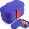 HÄMTMAT Bento Lunchbox All-in-One – 2 Lebensmittelbehälter, Tasse, Löffel, Gabel, Essstäbchen, auslaufsichere Deckel mit Belüftungsschlitzen. Für Damen, Mittagessen, Reisen. Unendliche Lavendelfarbe