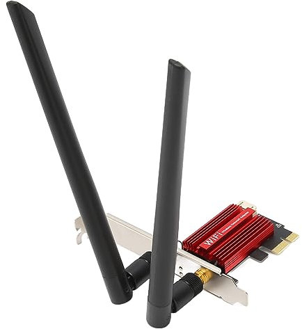 Garsent PCIE WiFi 6-Karte, AX1800 Pro Bluetooth 5.2 802.11ax Dualband 5 GHz 2,4 GHz WLAN-Karte, PCI E Wireless-Netzwerkkarten für Desktop-PC, Unterstützt 11 10