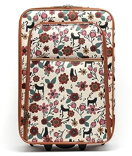 MISAKO Reisekoffer aus Stoff Handgepäck catflor Beige Unisex - Halbstarrer, weicher, eleganter Koffer - 50 X 35 X 19 cm