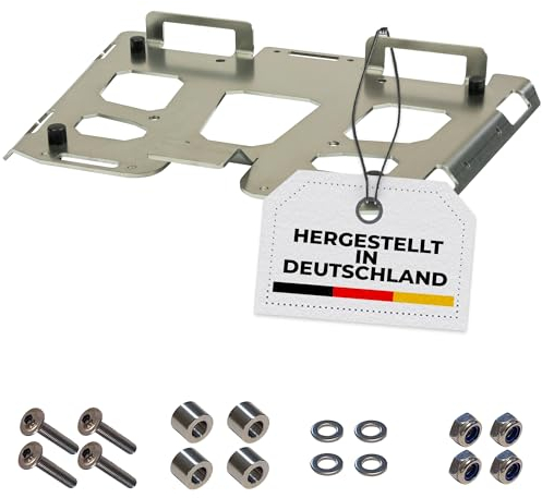PRODUDA - Topcase Montageplatte passend für Shad TR37 TR48 TR55 SH48 SH50 SH58X SH59X Adapterplatte Mounting Plate Edelstahl