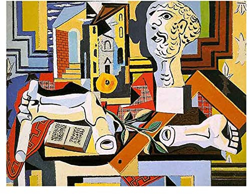 Htt-Kup-Rpp 《Kopf und Arm aus Gips》Leinwand Wandkunst Malerei Poster und Drucke Wandbilder für Wohnzimmer Wohnkultur Moderne Mode Bild Raumdekor（65x85cm） 26x33inch,Ungerahmt