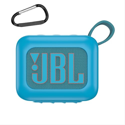 GIOPUEY Hülle Kompatibel mit JBL Go 4, Silikon Stoßfeste Schutzhülle, Ultradünn Case Cover, Kein Geruch, Hülle Silikon - Blue