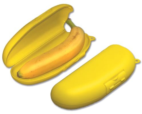 homiez Bananenbox 2er Set, 100% BPA-freier Bananenschutz, Bananendose, Banane Aufbewahrungsbox - spülmaschinenfest - Bananenhalter schützt unterwegs zuverlässig vor Zerdrücken - Bananen Brotdose