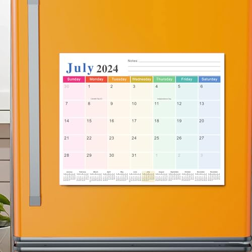 2024-2025 Kalender, Wandkalender Juli 2024 Bis Dezember 2025, 11,8 X 10 Zoll, 18 Monatskalender, Magnetischer Kalender Für Zuhause Oder Büro Planung (Buntes)
