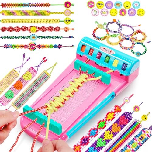 Hot Bee Friendship Bracelet Making Kit – DIY Jewelry Set with Threads & Beads, Girls Toys & Craft Kit, Creative Birthday Christmas Gifts for Girls Ages 8-12, Fun DIY Friendship String Bracelet Maker