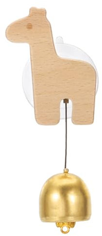 PATIKIL Shopkeepers Bell, Wood Door Chime Hanging Door Bell Jingle Bells Animal Metal Doorbell with Suction Cup for Door Opening Business When Entering Decoration,Horse