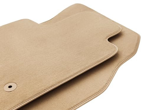 Wielganizator Automatte – vorne Autoteppiche kompatibel mit Mini Cooper R52 Schrägheck (2004-2008) – Velours – Autozubehör - Auto Fußmatten – Fußmatte Auto – 2-teilig - beige