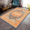 QGYFRE Eingangs-Fußmatte Deko Wohnzimmer Teppich Jungen 50x80CM Auslegware Teppichboden orange Blauer Innenteppich Schlafzimmer Teppiche