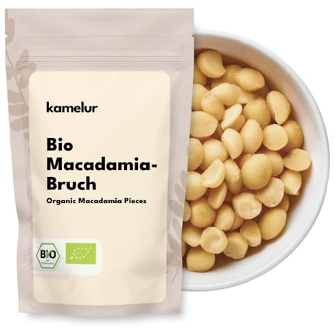 Kamelur 1kg BIO Macadamiabruch in Rohkostqualität - Bio Macadamia Nüsse gebrochen roh und unbehandelt