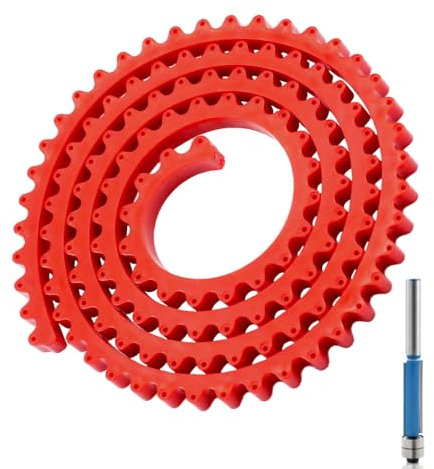 DGMI Righello curvo flessibile da 2 m per una lavorazione precisa del legno, stencil di fresatura superiore con fresa, stencil curvo, listelli in legno