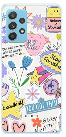 GLIDED Custodia protettiva per Samsung Galaxy A53 5G, resistente agli urti e ai graffi, in silicone TPU, design motivante