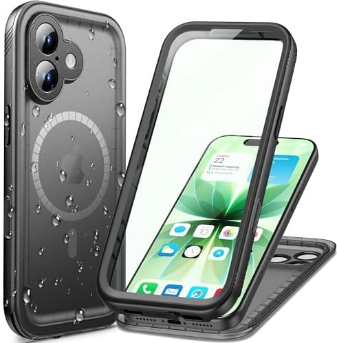 Cozycase TOP Militärschutz wasserdichte 360 Hülle Für iPhone 17 | Magnetische Für MagSafe, Outdoor Panzerhülle Full Cover Armor Case, Soßfest Staubschutz Baustelle Waterproof Handyhülle